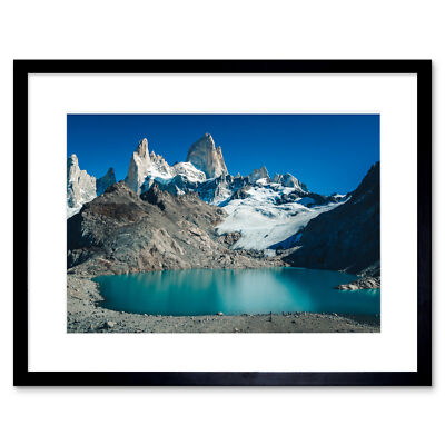 Marttinens Haus in Fitz Roy Mountain, Argentinien Gerahmter Kunstdruck 30x40 cm