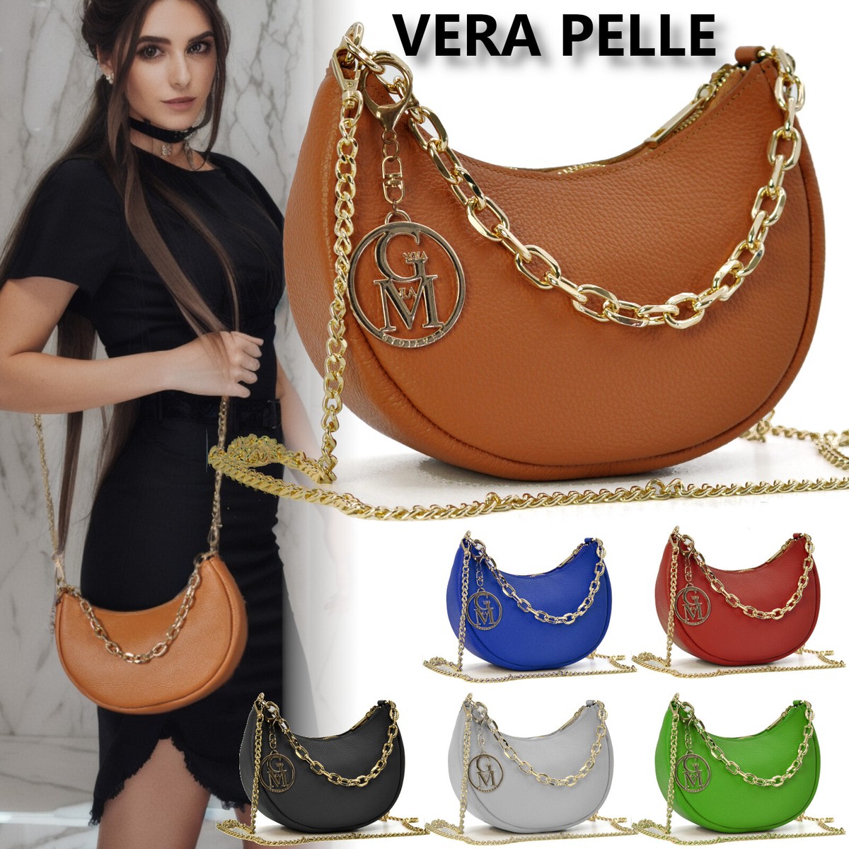 Borsa Messenger In Pelle Borsetta A Tracolla Donna Borsetta