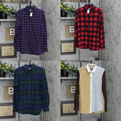 women's flannel boyfriend fit long sleeve shirt