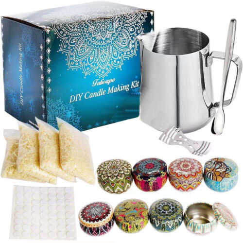 128PCS Candle Making Kit Diy Candle Craft Tool Set Pouring Pot Wick Wax Kit Gift