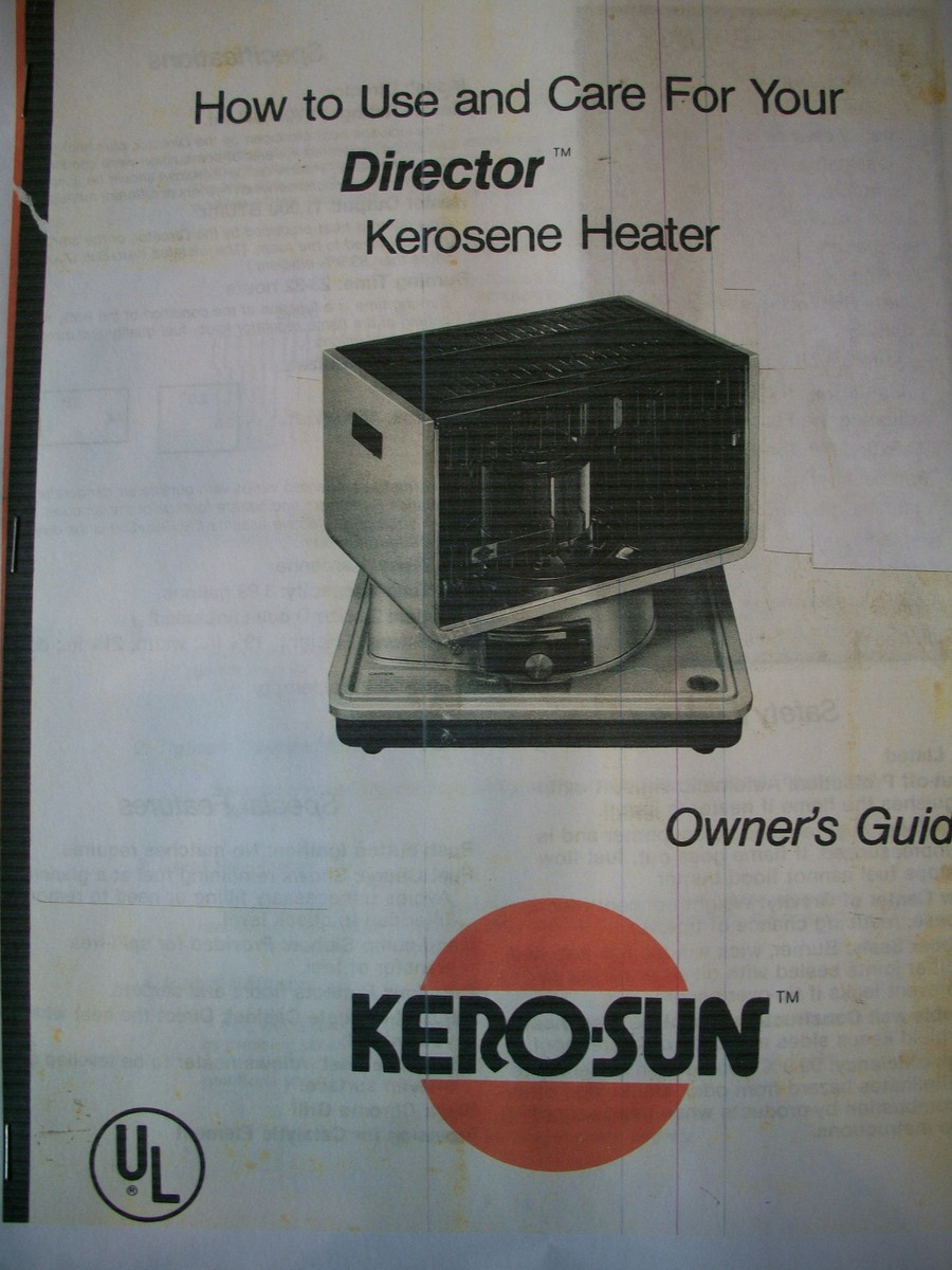 KEROSUN DIRECTOR OWNERS OPERATORS/PARTS MANUAL & WICK CLEANING