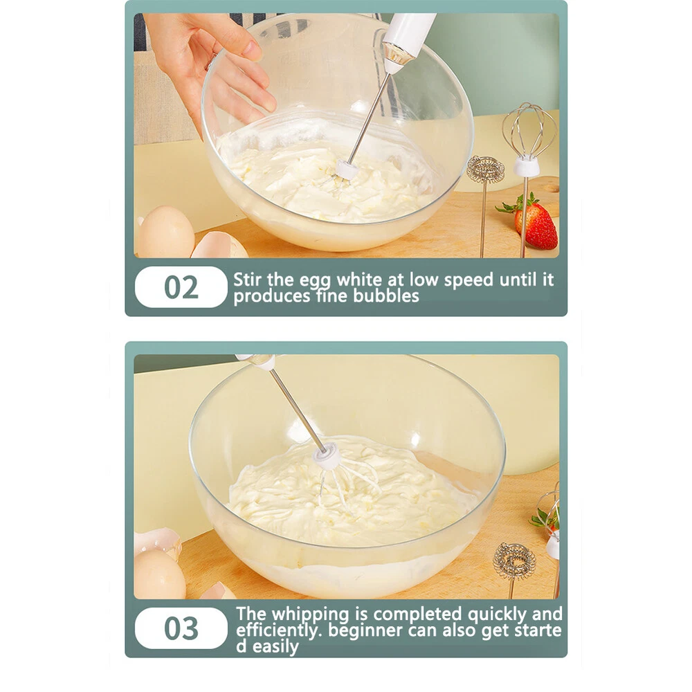 Milk Frother Handheld Usb Charging Wireless Mini Mixer with Variable Speeds