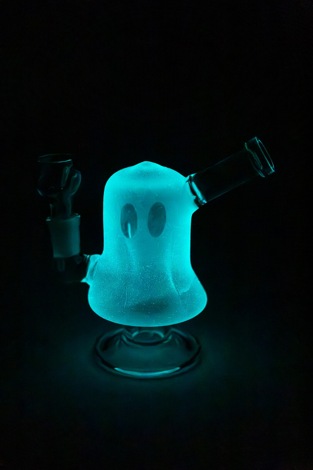 Hookah Water Pipe Glass 5" Glow in the Dark Ghost Tobacco Bong 