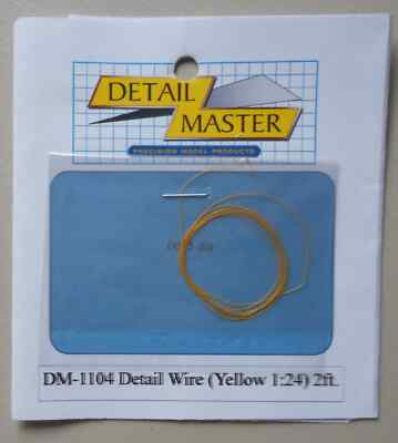 YELLOW DETAIL WIRE 2 FT 1:24 1:25 DETAIL MASTER CAR MODEL ACCESSORY 1104