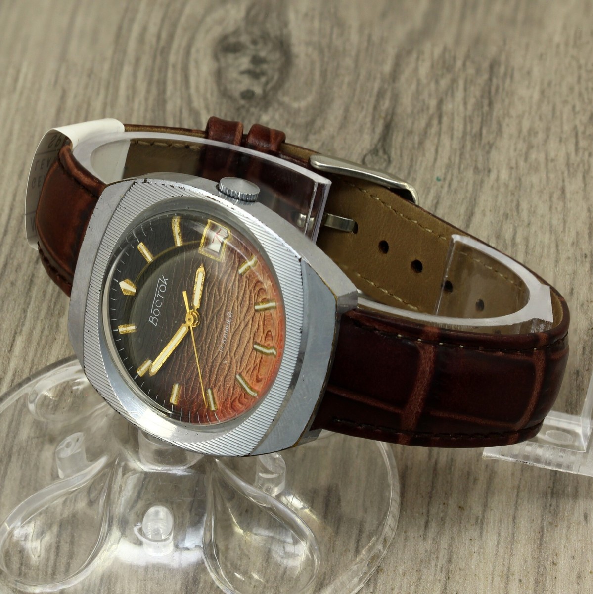 RARE Soviet man watch Vostok 17 jewels Ussr Working blue dial