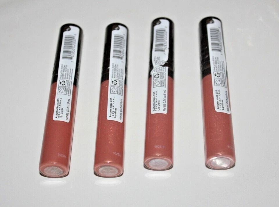 Brillo de labios 100 % natural Burt's Bees #203 Autumn Haze lote de 4 sellados Foto 2 de 2