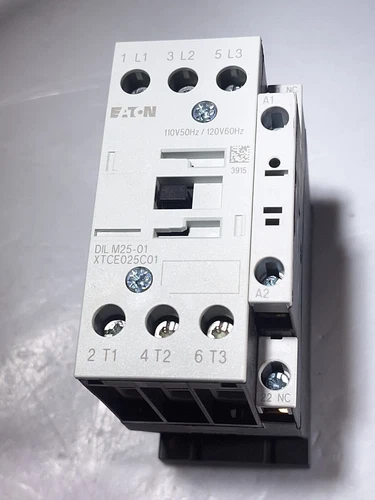 EATON MOELLER XTCE025C10A CONTACTOR 110/120V COIL 3P 25A 1NO DILM25-01