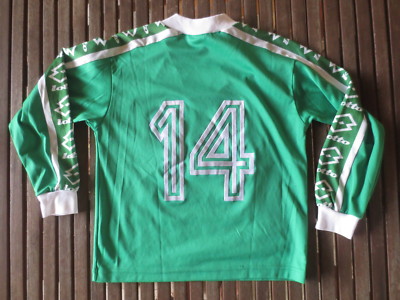 Maillot AS SAINT-ETIENNE Porté N°14 école De Foot LOTTO Vintage Shirt 140 L
