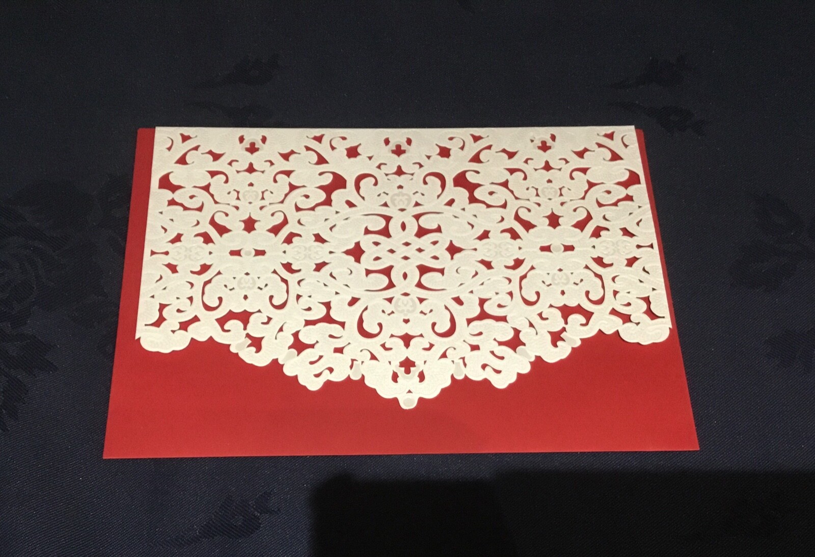 PORTAFOGLIO CARTA REGALO EFFETTO PIZZO BIANCO BUONO REGALO COMPLEANNO