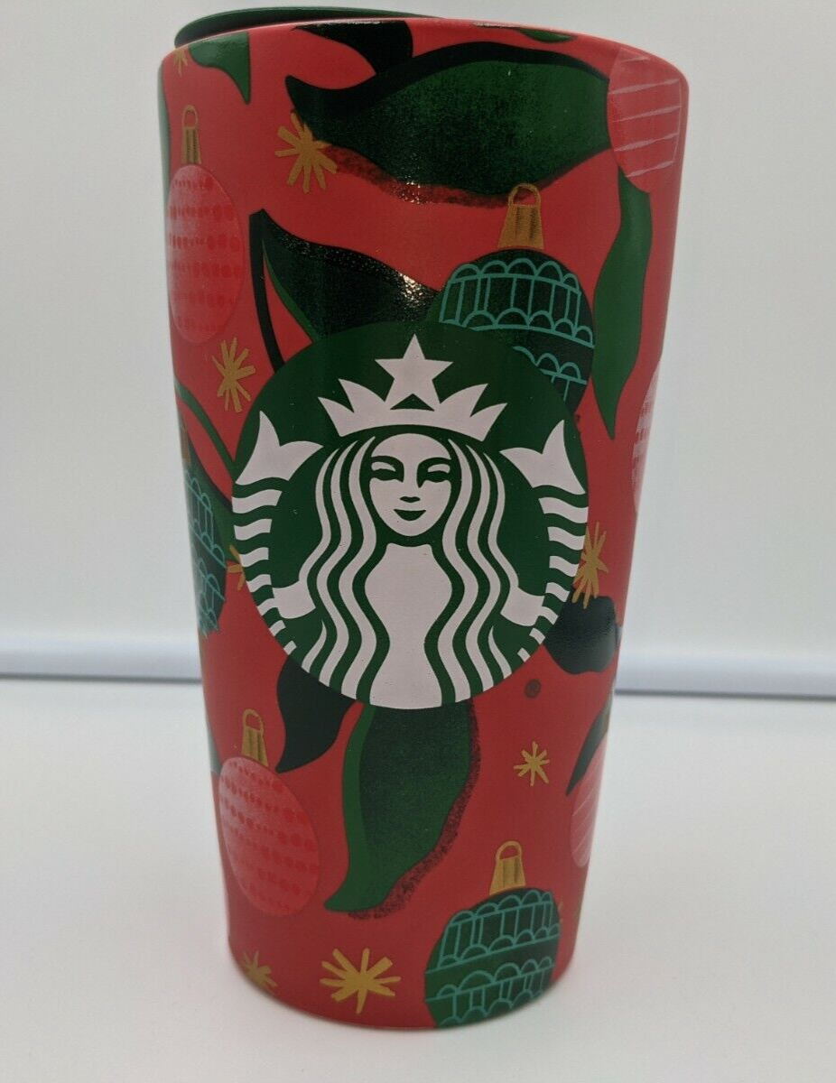 2019 Starbucks Holiday Christmas Ornaments 12 oz. Ceramic Tumbler/Travel Mug