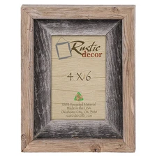 4x6-2" Wide Signature Reclaimed Rustic Barn Wood Picture Frame