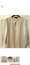 Carolina Herrera Dress Coat Tweed Cream 10