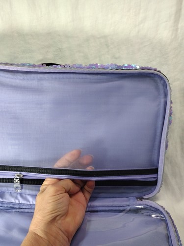 Bebe Meerjungfrau Weekender Tasche Set Pailletten irisierend Make Up Beuteltasche groß Accessoire - Bild 7 von 12