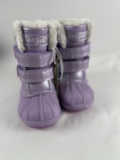 Cat Jack Toddler Girls Purple Waterproof Winter Snow Boots Size 5