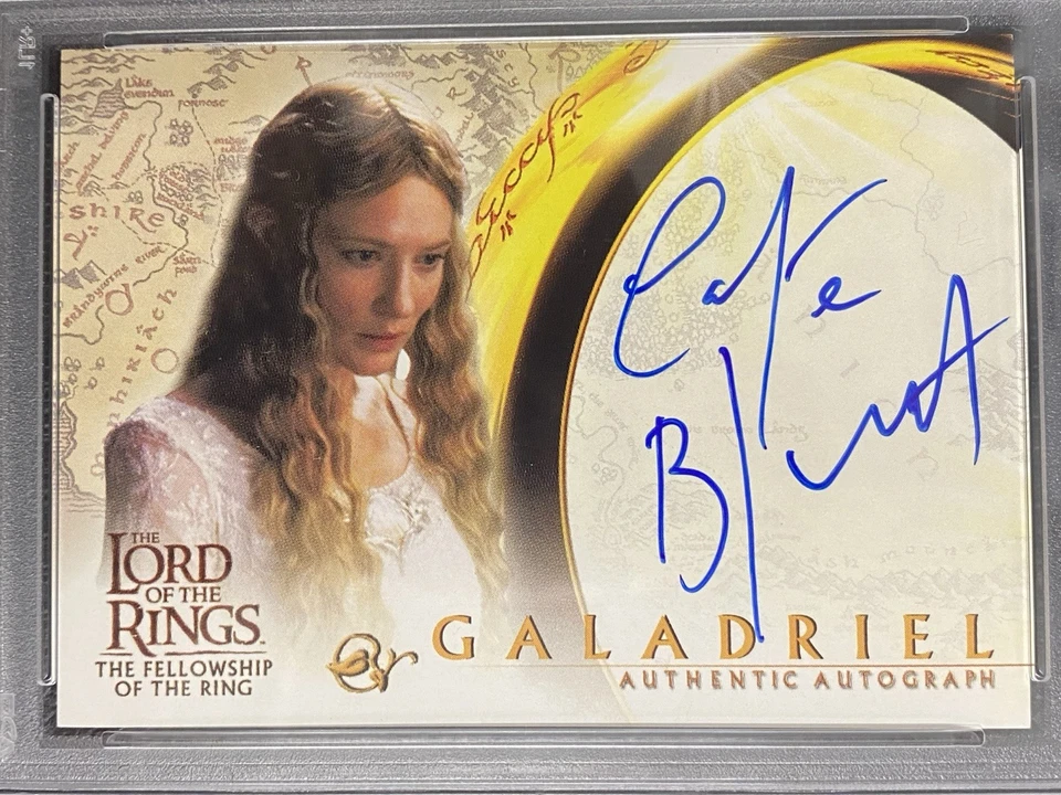 Autógrafo auténtico Topps LOTR Cate Blanchett 2001 Galadriel; PSA automático 10/PSA 8 Foto 4 de 4