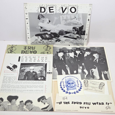 DEVO Fan Club Kit Vtg 1981 New Traditionalists Poster Sticker Membership Card
