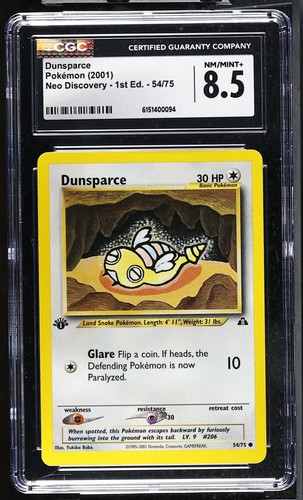 Dunsparce (1st Edition) graded CGC 8.5 for sale on eBay