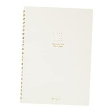DESIGNPHIL Midori 15331006 Notebook, Ring Notebook, Color, Dot Square, white