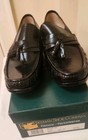 French Shiner Black  Leather Tassel Loafers Men’s Dress Slip-On Shoes 12 M — photo 1