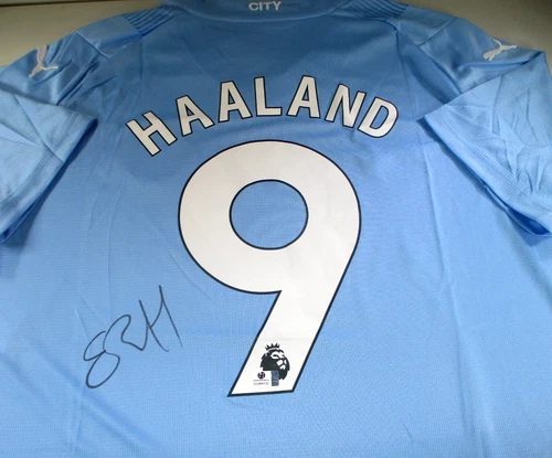 Erling Haaland / Autographed Manchester City F.C. Puma Brand Soccer Jersey / COA