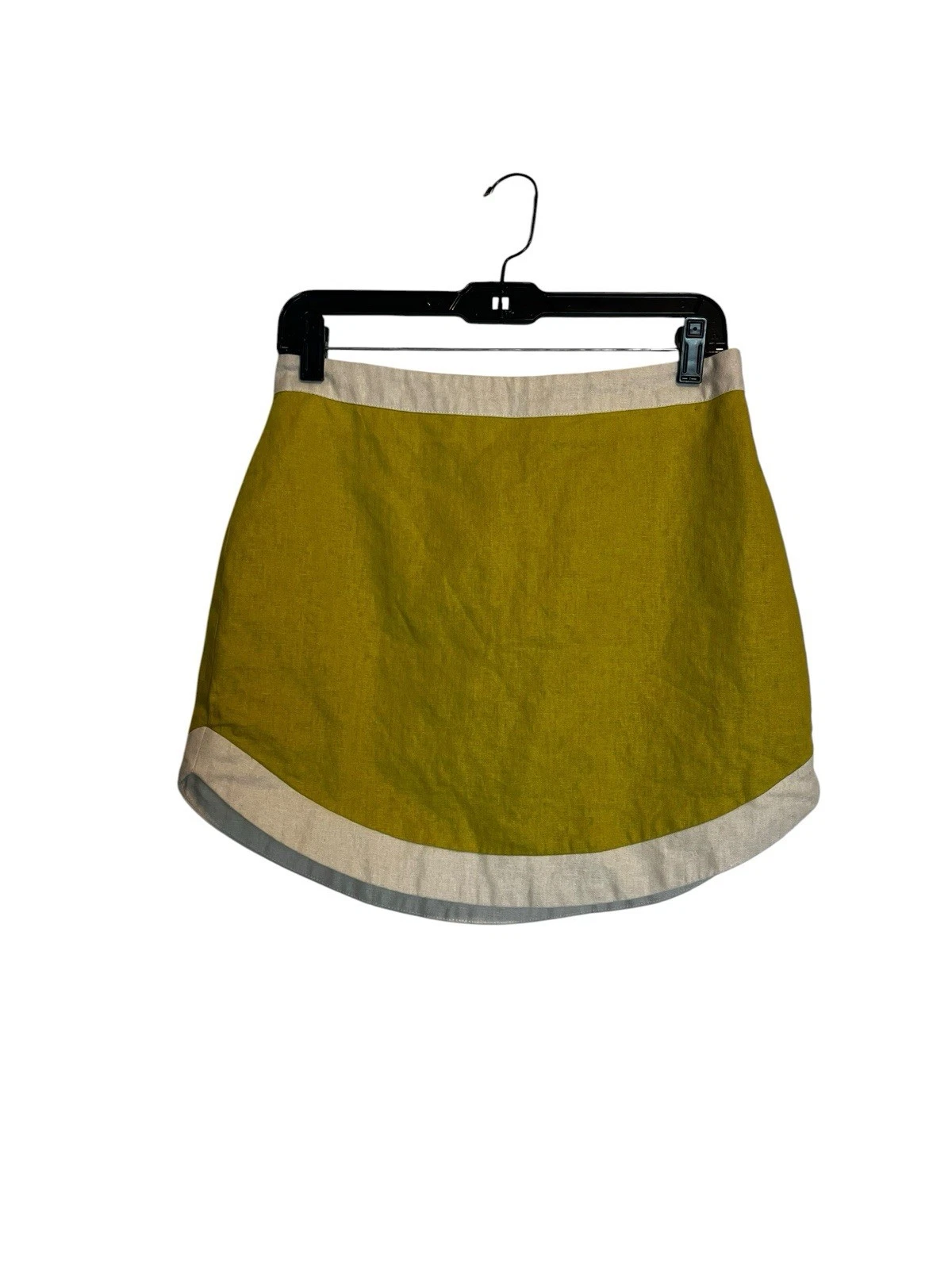 7 For All Mankind linen blend Mini skirt Size M Yellow