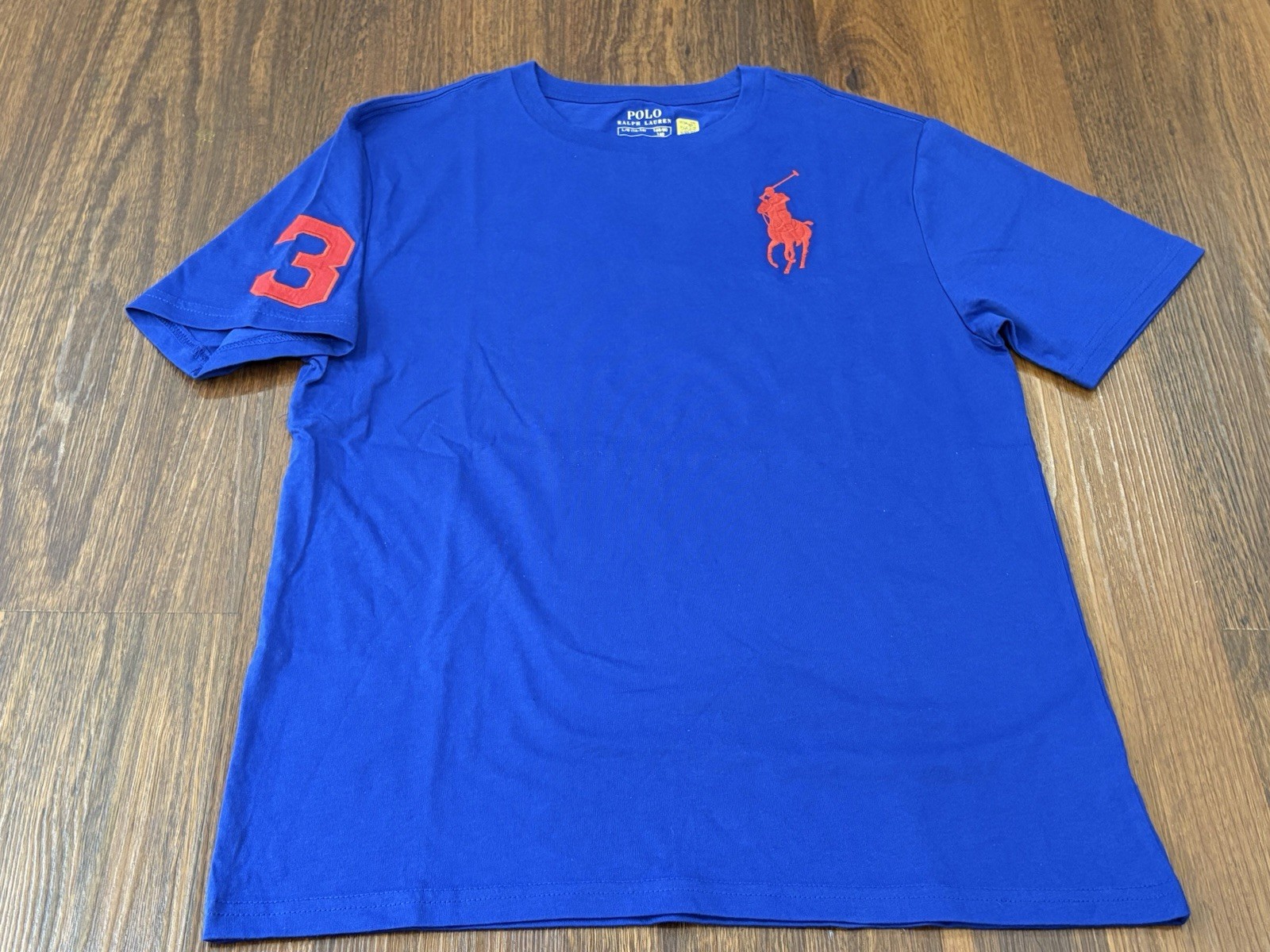 T shirt girocollo Ralph Lauren Big Boys blu Big Pony L