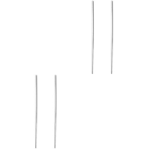 2 Count Titanium Chopsticks Child Reusable Metal Picnic Stainless Steel - Picture 9 of 12