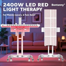 2400W Red Light Therapy Full Body Red Near Infrared Light 660nm 850nm with Stand