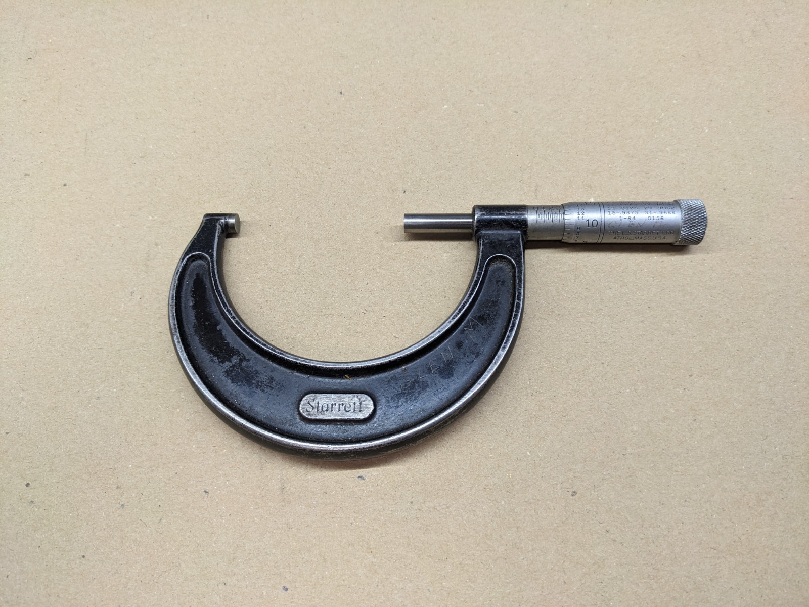 Starrett No. 436 2-3" Outside Micrometer .001" Graduations Vintage Used