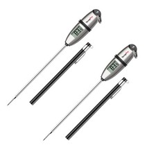 TempPro TP02S 2-Pack Instant Read Meat Thermometer 5.3" Long Probe BBQ Grill