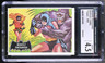 1966 Topps Batman Black Bat Beastly Encounter #50 - CGC 4.5