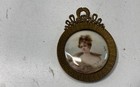 Signed Rochat Antique Miniature Portrait Painting Pair Female Portraits 19th C — photo 4