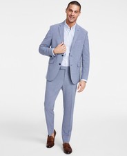 Kenneth Cole Reaction Men's Slim Fit Mini Houndstooth Suit 44 L 37 x 32 zjl2726b