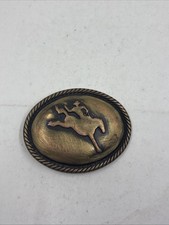 1980 Steven L. Knight Solid Bronze Bucking Bronco Belt Buckle