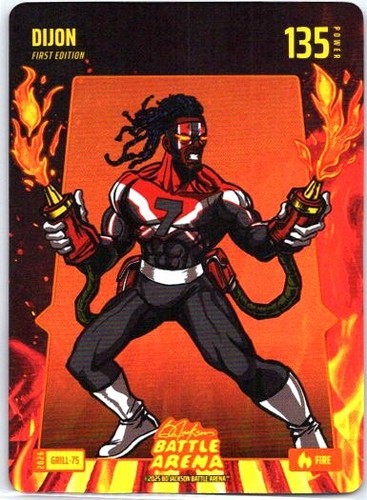 2026 Bo Jackson Battle Arena Dijon Grillin Fire Foil 1st Edition Bijan Robinson