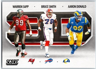 #3D7 Aaron Donald/Bruce Smith/Warren Sapp, Various 2021 Panini Score 3D Base
