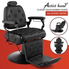 Vintage Black Recline All Purpose Barber Chair Heavy Duty Hydraulic Salon Beauty
