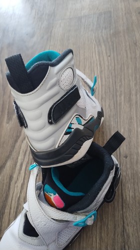 Nike Air Jordan 8 Retro Mid Playoffs GIRLS Athletic Shoe Sneakers RB SIZE 2.5Y - Picture 6 of 16