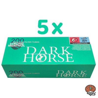 Dark Horse Strong Menthol Filterhülsen King Size (5x 200 Stück)