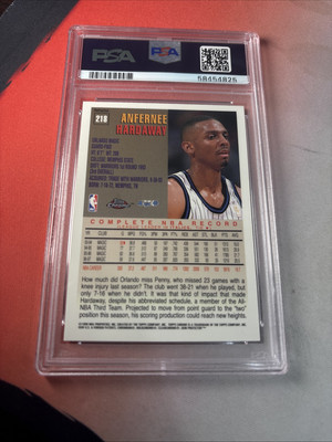 1997 Topps Chrome Refractor Anfernee Hardaway PSA 9 Magic #218 | eBay