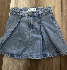 Cotton-on Kids 5-6 Denim Pleated Skirt Girls