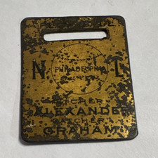 Philadelphia & Newcastle Railroad Badge Tag Catcher - Alexander Graham