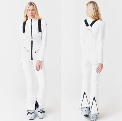 NWT Goldbergh Phoebe Salopette Ski Snow Suit in White Size US10 flaw