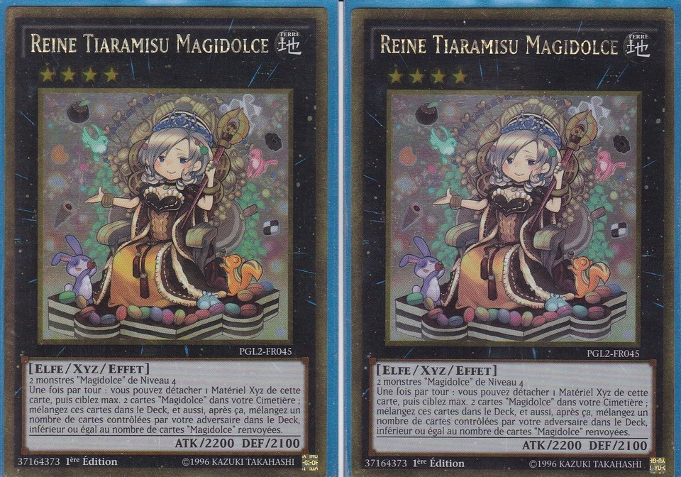 Yu-Gi-Oh! 2x Reine Tiaramisu Magidolce PGL2-FR045 1ère E Premium Gold COMME NEUF - Photo 1/1