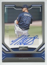 Mike Soroka 2020 Panini Chronicles Playbook Autographs Red PA-MS /50