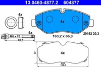 Bremsbelagsatz Scheibenbremse ATE 13.0460-4877.2 FüR Mercedes VW Vito Sprinter 5