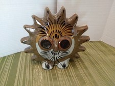 Vintage Jorge Wilmot Style Tonala Owl Figurine Mexican Folk Art Pottery 8&rdquo; Tall