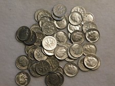 ROLL 50 ROOSEVELT DIMES 90% SILVER $5 FACE VALUE 1946 - 1964 PDS MIX L6