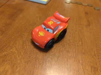 Mattel Disney Pixar Cars Fisher Price Wheelies Lightning McQueen EUC 