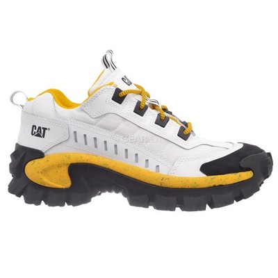 CAT Caterpillar Intruder Mens Shoes Chunky Sneakers, White Yellow